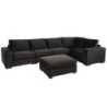 Černá 2-místná sametová pohovka Nalmi black - 212*98*86cm