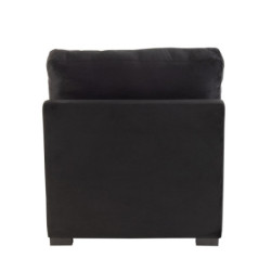 Černá 1-místná sametová pohovka Nalmi black - 92*103*86cm