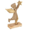 Dřevěný anděl se zlatou hvězdou - 15*2,5*20cm