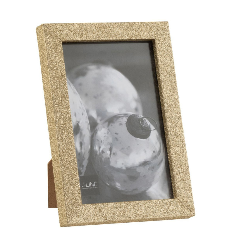 Zlatý dekorativní fotorámeček s flitry Glitter gold - 12*1,5*17 cm / 10*15cm