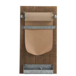 Nástěnná dřevěná Memo tabule s papírem - 39*15*71cm
