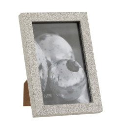 Stříbrný dekorativní fotorámeček s flitry Glitter silver - 12*1,5*17 cm / 10*15cm