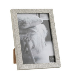 Stříbrný dekorativní fotorámeček s flitry Glitter silver - 15*2*20 cm / 13*18cm