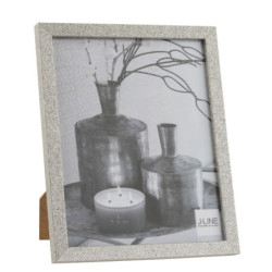 Stříbrný dekorativní fotorámeček s flitry Glitter silver - 22*2*27 cm / 20*25cm
