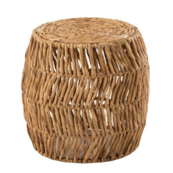 Přírodní odkládací stolek s výpletem z vodního hyacintu Maurice - Ø42*42cm