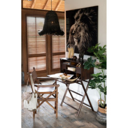 Hnědý psací stůl se zavírací deskou Conie - 70*35*108 cm