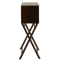 Hnědý psací stůl se zavírací deskou Conie - 70*35*108 cm