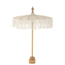 Přírodní drhaný slunečník na stůl Macrame - ∅65*95 cm