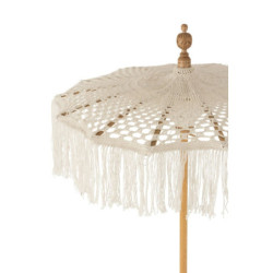 Přírodní drhaný slunečník na stůl Macrame - ∅65*95 cm