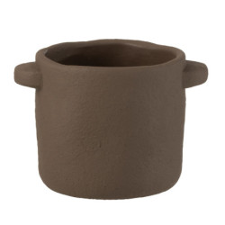 Dekorační cementový hrnec Gustave Taupe S - 18*14*12 cm