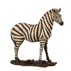 Bílo-černá antik dekorace Zebra - 31*11*32 cm