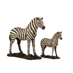 Bílo-černá antik dekorace Zebra - 53*18*48cm