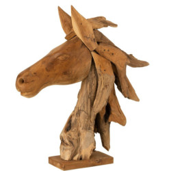 Dřevěná dekorace hlava koně Horse head teak - 49*17*63cm