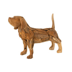 Dřevěná dekorace pes Dog teak - 69*19*51cm