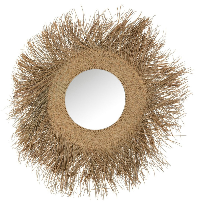 Nástěnné kulaté zrcadlo lemované rámem trávou Daan grass - Ø105*5cm