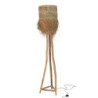 Stojací lampa z teakového dřeva a stínidlem z trávy Rafi grass - Ø 42*175 cm/ E27/ 70W