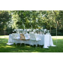 Bílý bavlněný krajkový ubrus Lace white - 200*135cm