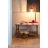 Červená kovová stolní retro lampa s patinou Ball Hang - 33*23*70 cm
