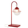 Červená kovová stolní retro lampa s patinou Ball Hang - 33*23*70 cm