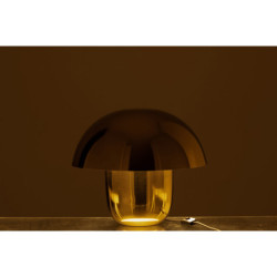 Zlatá kovová stolní lampa Mushroom - Ø 40*34cm