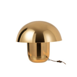 Zlatá kovová stolní lampa Mushroom Large - Ø 50*45cm