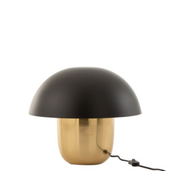 Černo-zlatá kovová stolní lampa Mushroom - Ø 40*34cm