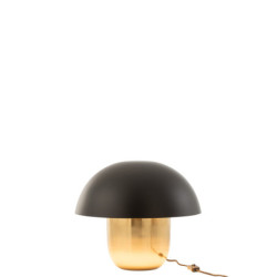 Černo-zlatá kovová stolní lampa Mushroom - Ø 40*34cm