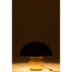Černo-zlatá kovová stolní lampa Mushroom - Ø 40*34cm