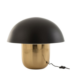 Černo-zlatá kovová stolní lampa Mushroom Large - Ø 50*45cm