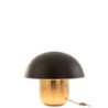Černo-zlatá kovová stolní lampa Mushroom Large - Ø 50*45cm