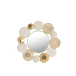 Kulaté kovové nástěnné zrcadlo Circles - Ø 67*4cm