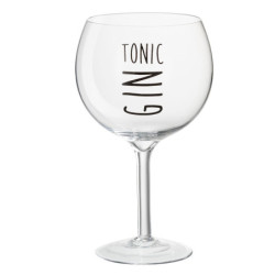 Sklenička s černým nápisem Gin Tonic - Ø12*22cm/880ml