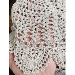 Světle zelený bavlněný krajkový ubrus Lace Green - 200*135cm