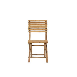 Přírodní bambusová skládací židle Bamboo Pliable - 54*45*85cm