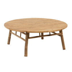 Přírodní bambusový kulatý konferenční stůl Bamboo Pliable - Ø 120*46cm