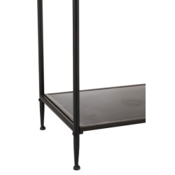 Černý kovový policový regál se šuplíkem Valio Black - 55*37*185cm