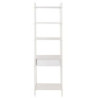 Bílý antik kovový policový regál se šuplíkem Valio White - 55*37*185cm