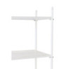 Bílý antik kovový policový regál se šuplíkem Valio White - 55*37*185cm