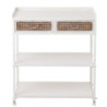 Bílý antik kovový konzolový stůl se šuplíky Valio White - 75*38*84cm