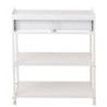 Bílý antik kovový konzolový stůl se šuplíky Valio White - 75*38*84cm