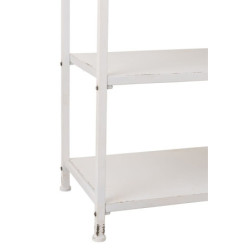 Bílý antik kovový konzolový stůl se šuplíky Valio White - 75*38*84cm