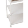 Bílý antik kovový konzolový stůl se šuplíky Valio White - 75*38*84cm