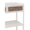 Bílý antik kovový konzolový stůl se šuplíky Valio White - 75*38*84cm