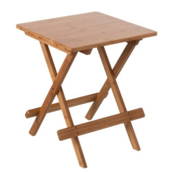 Přírodní bambusový skládací odkládací stolek Bamboo Natural - 40*40*48cm