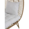 Béžové ratanové zahradní křeslo Lounge Beige Oval  - 115*110*148 cm