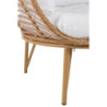 Béžové ratanové zahradní křeslo Lounge Beige Oval  - 115*110*148 cm