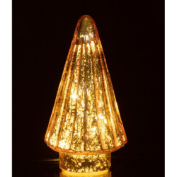 Svítící růžový skleněný stromek Tree Led - Ø 10*19cm