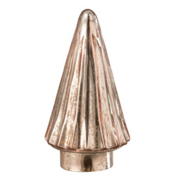 Svítící růžový skleněný stromek Tree Led - Ø 10*19cm