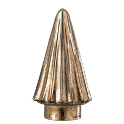 Hnědý svítící skleněný stromek Tree Led - Ø 10*19cm