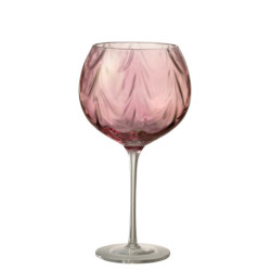 Růžová sklenička na víno Oil wine - Ø 12*21 cm
